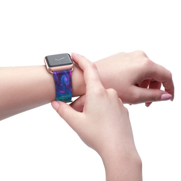 Blue Tie Dye Watch Band, Apple Watch Strap, Abstract Pattern iWatch Band, Stylish Replacement Smartwatch Bracelet, Unique Wristband - Image 32