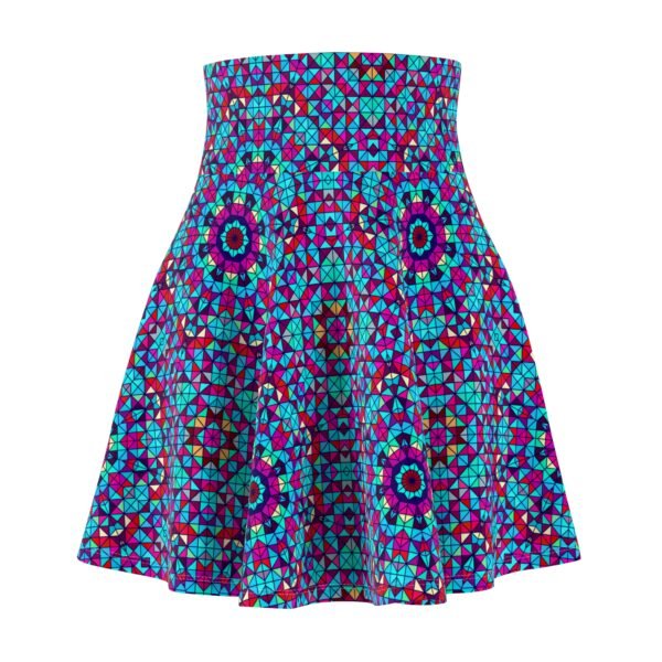 Kaleidoscope pattern women's skater skirt - Image 4