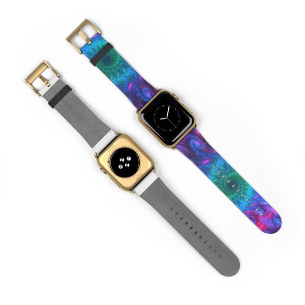 Blue Tie Dye Watch Band, Apple Watch Strap, Abstract Pattern iWatch Band, Stylish Replacement Smartwatch Bracelet, Unique Wristband - Image 19