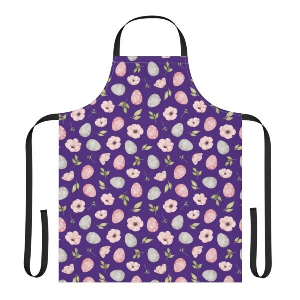 spring flowers and egg pattern apron with 5 different strap colors - Image 13