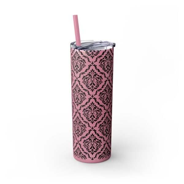 Glitter Skinny Tumbler, 20oz - Fancy Pattern, Beautiful Cup with Straw, Sparkly Drinkware Gift, Personalized Water Bottle, Custom Insulated - Image 40
