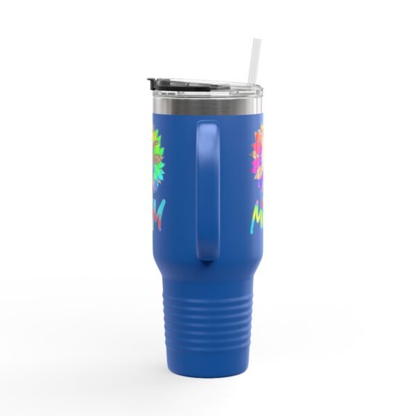 Tumbler, Tie Dye Flower Mother's Day Gift, Bright Colored Insulated Travel Mug, 40oz. Alternative: Floral Mug, Large Cup, Gift for Mom, - Image 19