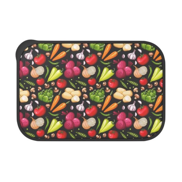 Bento Box, Veggie Pattern Eco Friendly Lunch Container with Utensils, Sustainable Food Storage Organizer, Meal Prep Container, Zero Waste