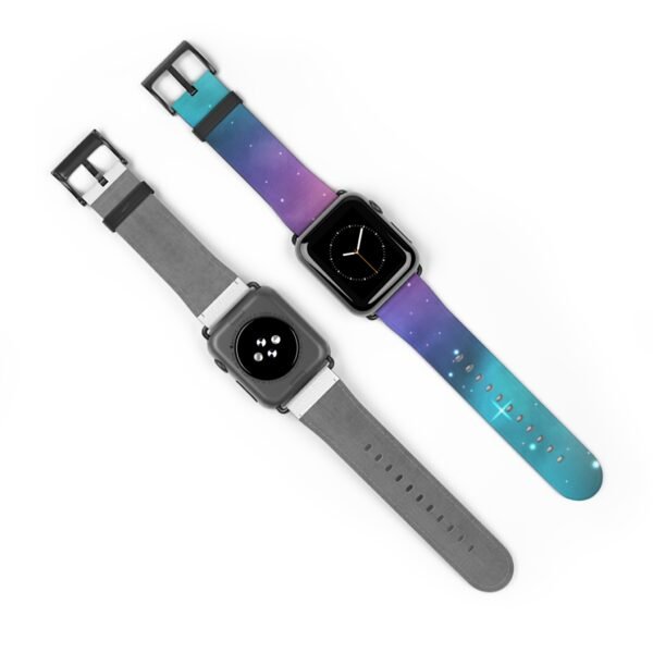 Galaxy Watch Band, Space Nebula Apple Band, Universe Theme Wristband, Blue Purple Strap, Starry Night Accessory, Celestial Gift