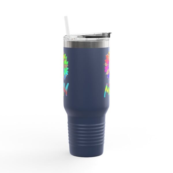 Tumbler, Tie Dye Flower Mother's Day Gift, Bright Colored Insulated Travel Mug, 40oz. Alternative: Floral Mug, Large Cup, Gift for Mom, - Image 21