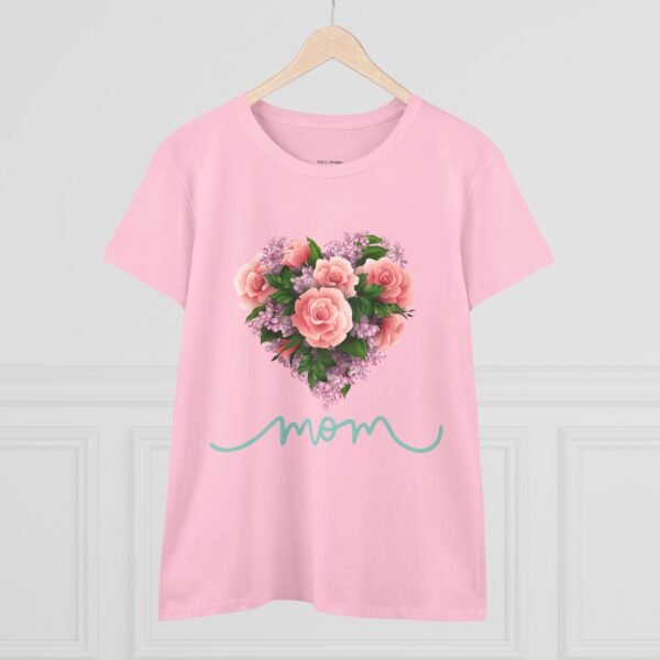 Mothers Day Floral Heart Women's Tee, Mom Shirt, Cotton Top, Gift for Her, Flower Graphic T-Shirt - Image 28