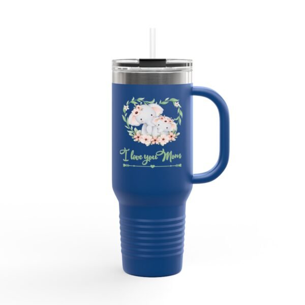 Elephant I Love You Mom 40oz Insulated Travel Mug, Mothers Day Tumbler, Cute Animal Gift, Large Coffee Cup, Stainless Steel Thermos - Image 26