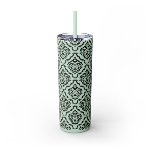 Glitter Skinny Tumbler, 20oz - Fancy Pattern, Beautiful Cup with Straw, Sparkly Drinkware Gift, Personalized Water Bottle, Custom Insulated - Image 19