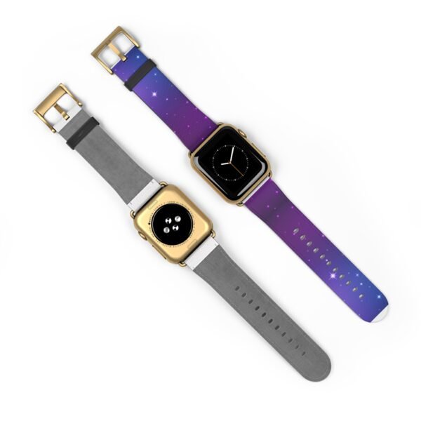 Galaxy Watch Band, Space Theme Apple Watch Strap, Nebula Pattern Wristband, Cosmic Design Replacement Band, Trendy Galaxy Print Accessory, - Image 19