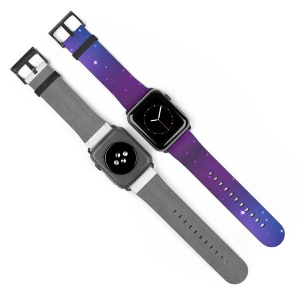 Galaxy Watch Band, Space Theme Apple Watch Strap, Nebula Pattern Wristband, Cosmic Design Replacement Band, Trendy Galaxy Print Accessory, - Image 7