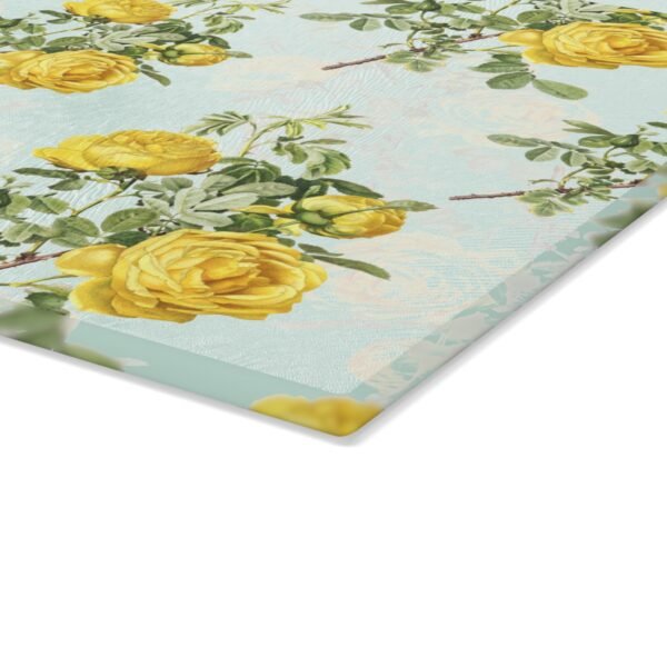 Yellow Rose Glass Cutting Board, Spring Kitchen Decor, Mother's Day Gift, Floral Cutting Board, Kitchen Accessories - Image 7