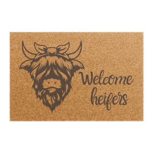 Farm Life Doormat - Welcome Heifers Front Door Mat for Homesteading and Cow Lovers, Farmhouse Decor, Animal Theme, Farmhouse Welcome Mat,