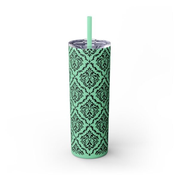 Glitter Skinny Tumbler, 20oz - Fancy Pattern, Beautiful Cup with Straw, Sparkly Drinkware Gift, Personalized Water Bottle, Custom Insulated - Image 21