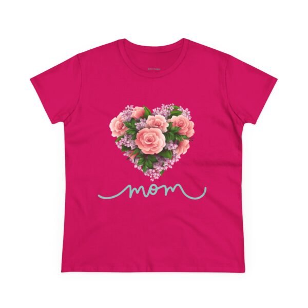 Mothers Day Floral Heart Women's Tee, Mom Shirt, Cotton Top, Gift for Her, Flower Graphic T-Shirt - Image 40