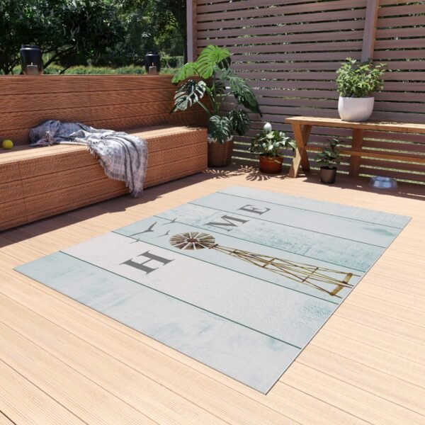 Windmill Farm Outdoor Rug Home Decor, Country Kitchen Mat, Farmhouse Entryway Rug, Rustic Barn Bedroom Carpet, Windmill Design Area Rug - Image 15