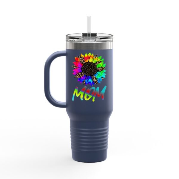 Tumbler, Tie Dye Flower Mother's Day Gift, Bright Colored Insulated Travel Mug, 40oz. Alternative: Floral Mug, Large Cup, Gift for Mom, - Image 24