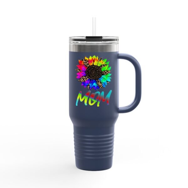 Tumbler, Tie Dye Flower Mother's Day Gift, Bright Colored Insulated Travel Mug, 40oz. Alternative: Floral Mug, Large Cup, Gift for Mom, - Image 22