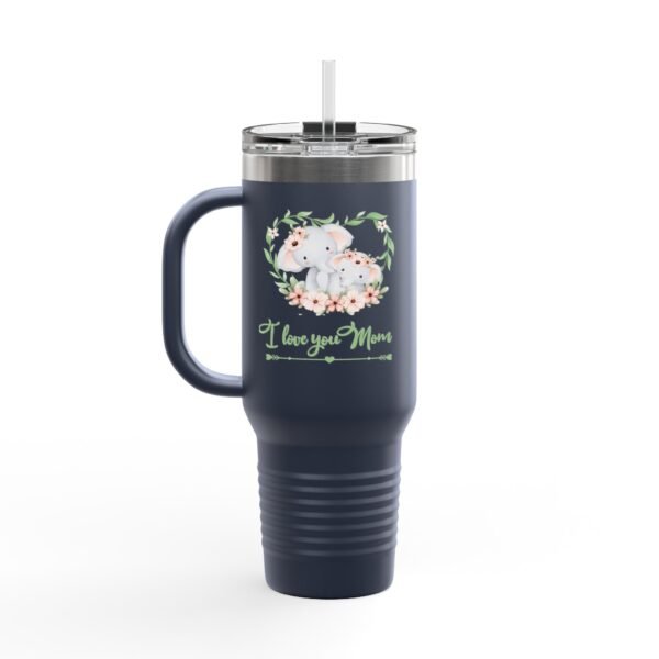 Elephant I Love You Mom 40oz Insulated Travel Mug, Mothers Day Tumbler, Cute Animal Gift, Large Coffee Cup, Stainless Steel Thermos - Image 32