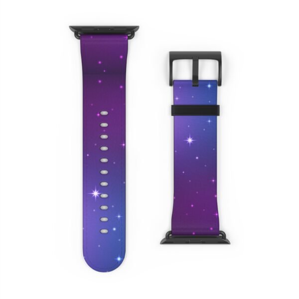 Galaxy Watch Band, Space Theme Apple Watch Strap, Nebula Pattern Wristband, Cosmic Design Replacement Band, Trendy Galaxy Print Accessory, - Image 6