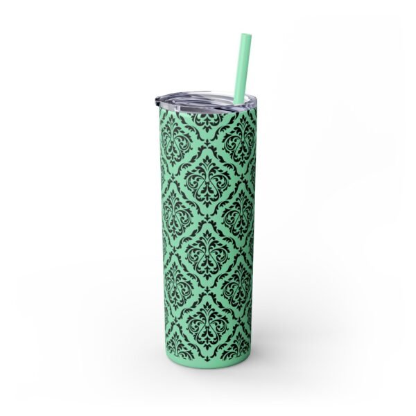 Glitter Skinny Tumbler, 20oz - Fancy Pattern, Beautiful Cup with Straw, Sparkly Drinkware Gift, Personalized Water Bottle, Custom Insulated - Image 22