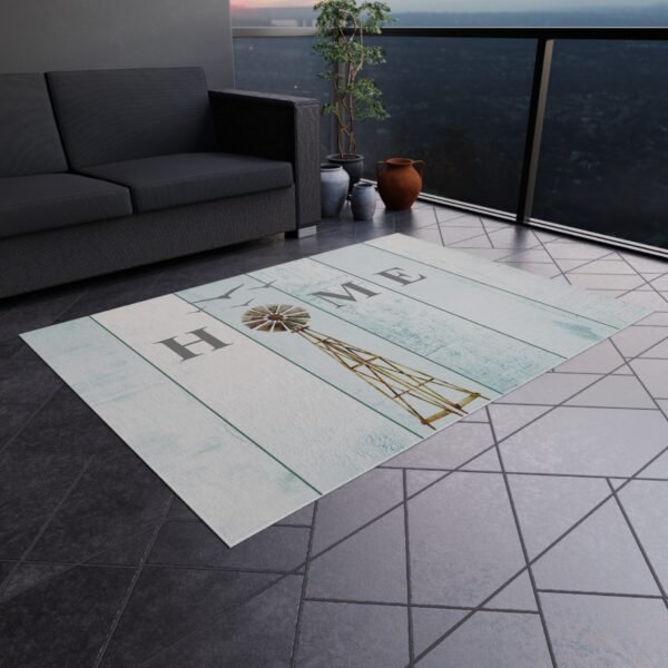 Windmill Farm Outdoor Rug Home Decor, Country Kitchen Mat, Farmhouse Entryway Rug, Rustic Barn Bedroom Carpet, Windmill Design Area Rug - Image 16