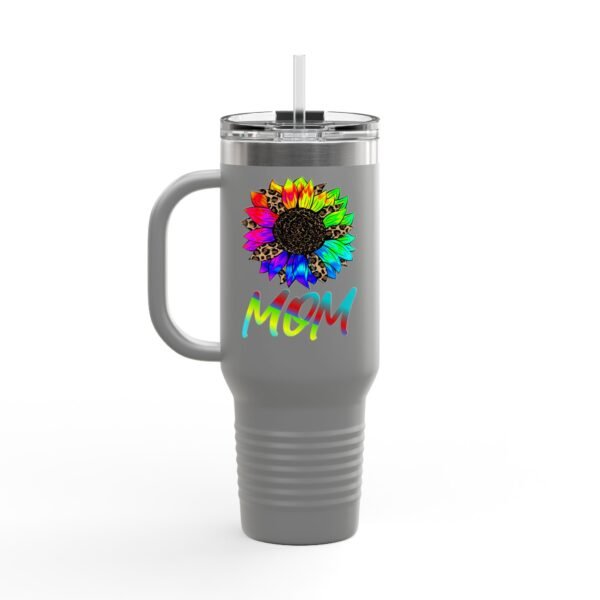 Tumbler, Tie Dye Flower Mother's Day Gift, Bright Colored Insulated Travel Mug, 40oz. Alternative: Floral Mug, Large Cup, Gift for Mom, - Image 12