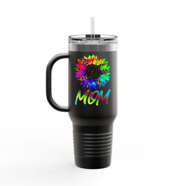 Tumbler, Tie Dye Flower Mother's Day Gift, Bright Colored Insulated Travel Mug, 40oz. Alternative: Floral Mug, Large Cup, Gift for Mom, - Image 8