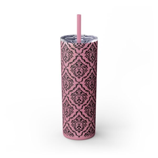 Glitter Skinny Tumbler, 20oz - Fancy Pattern, Beautiful Cup with Straw, Sparkly Drinkware Gift, Personalized Water Bottle, Custom Insulated - Image 37