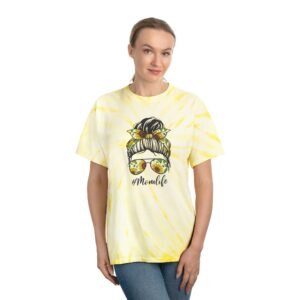 Sunflower Tie-Dye Tee, Cyclone, Mom Life Shirt, Mothers Day Gift, Yellow T-Shirt, Floral Top