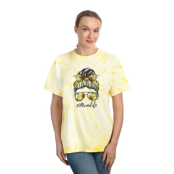 Sunflower Tie-Dye Tee, Cyclone, Mom Life Shirt, Mothers Day Gift, Yellow T-Shirt, Floral Top