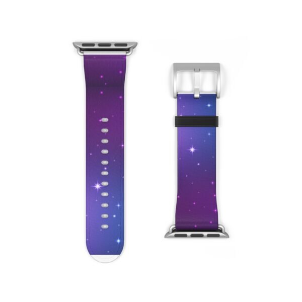 Galaxy Watch Band, Space Theme Apple Watch Strap, Nebula Pattern Wristband, Cosmic Design Replacement Band, Trendy Galaxy Print Accessory, - Image 10