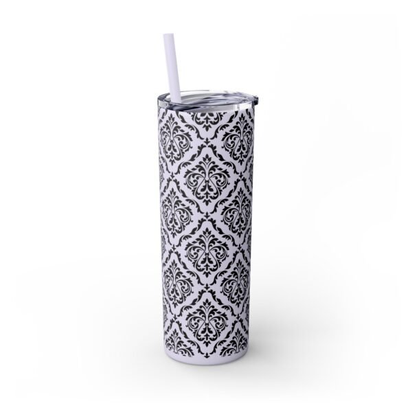 Glitter Skinny Tumbler, 20oz - Fancy Pattern, Beautiful Cup with Straw, Sparkly Drinkware Gift, Personalized Water Bottle, Custom Insulated - Image 36