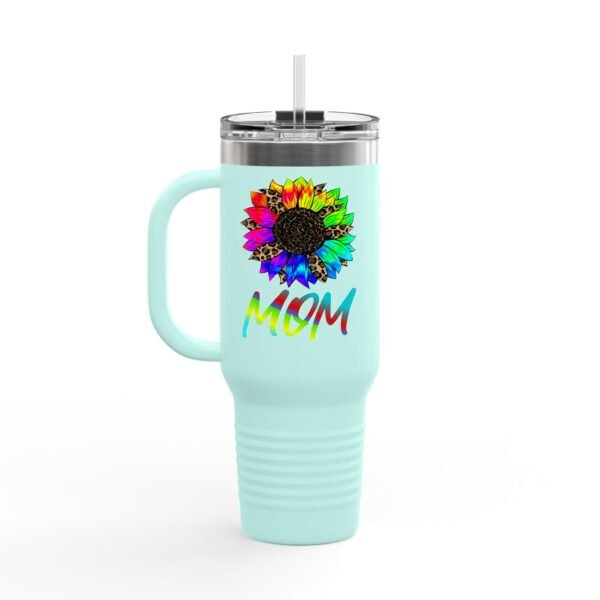 Tumbler, Tie Dye Flower Mother's Day Gift, Bright Colored Insulated Travel Mug, 40oz. Alternative: Floral Mug, Large Cup, Gift for Mom, - Image 16
