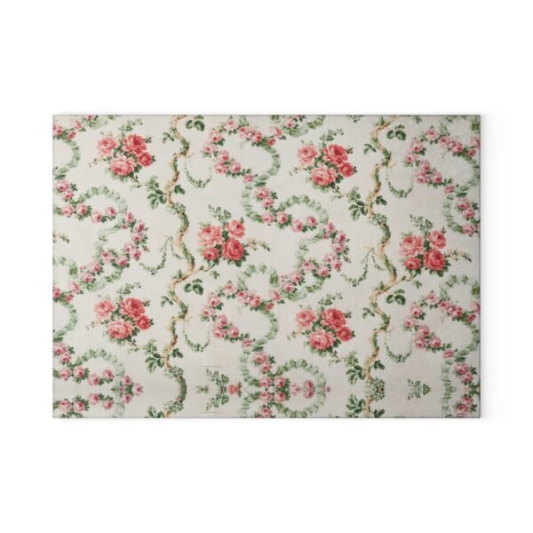 Rose Vine Glass Cutting Board, Floral Kitchen Decor, Spring Home Gift, Mother's Day Present, Cooking Utensil - Image 2