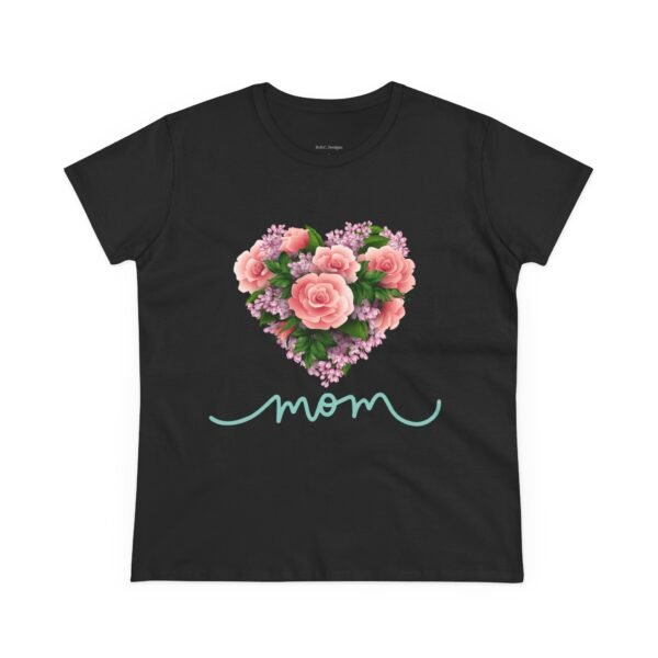Mothers Day Floral Heart Women's Tee, Mom Shirt, Cotton Top, Gift for Her, Flower Graphic T-Shirt - Image 15