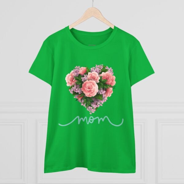 Mothers Day Floral Heart Women's Tee, Mom Shirt, Cotton Top, Gift for Her, Flower Graphic T-Shirt - Image 18