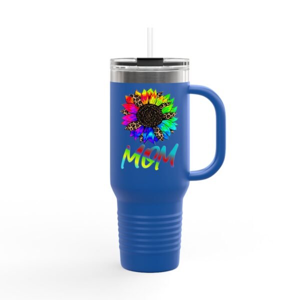 Tumbler, Tie Dye Flower Mother's Day Gift, Bright Colored Insulated Travel Mug, 40oz. Alternative: Floral Mug, Large Cup, Gift for Mom, - Image 18