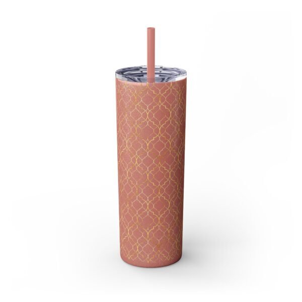 Gold Fancy Pattern 20oz Tumbler, Glitter Options, Stainless Steel Cup for Coffee, Tea, Water - Great Gift Idea for Women, Birthday,