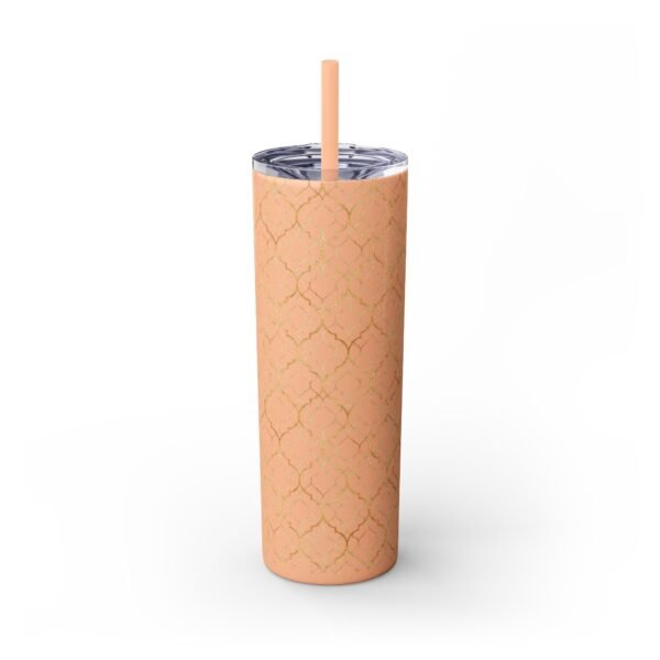 Gold Fancy Pattern 20oz Tumbler, Glitter Options, Stainless Steel Cup for Coffee, Tea, Water - Great Gift Idea for Women, Birthday, - Image 9