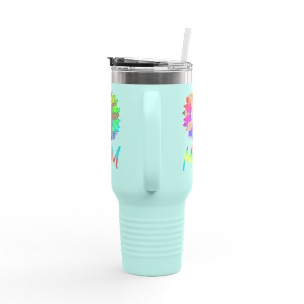 Tumbler, Tie Dye Flower Mother's Day Gift, Bright Colored Insulated Travel Mug, 40oz. Alternative: Floral Mug, Large Cup, Gift for Mom, - Image 15