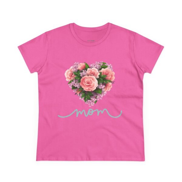 Mothers Day Floral Heart Women's Tee, Mom Shirt, Cotton Top, Gift for Her, Flower Graphic T-Shirt - Image 35
