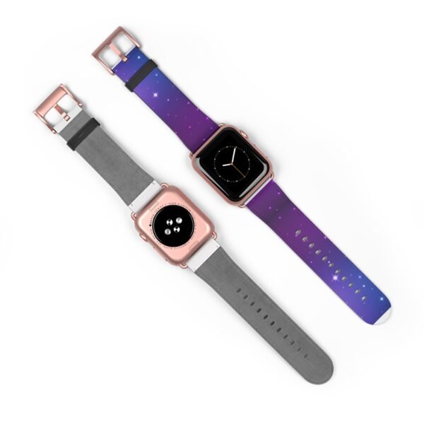 Galaxy Watch Band, Space Theme Apple Watch Strap, Nebula Pattern Wristband, Cosmic Design Replacement Band, Trendy Galaxy Print Accessory, - Image 23