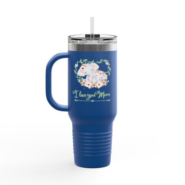 Elephant I Love You Mom 40oz Insulated Travel Mug, Mothers Day Tumbler, Cute Animal Gift, Large Coffee Cup, Stainless Steel Thermos - Image 28