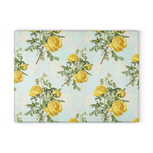 Yellow Rose Glass Cutting Board, Spring Kitchen Decor, Mother's Day Gift, Floral Cutting Board, Kitchen Accessories - Image 5
