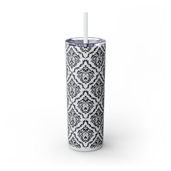 Glitter Skinny Tumbler, 20oz - Fancy Pattern, Beautiful Cup with Straw, Sparkly Drinkware Gift, Personalized Water Bottle, Custom Insulated - Image 27