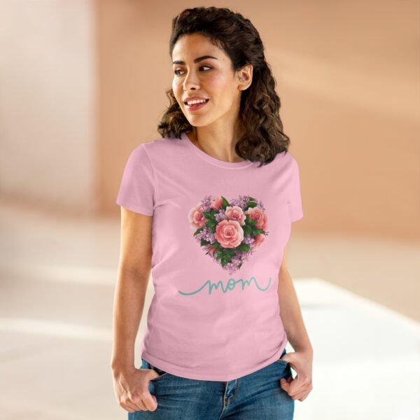 Mothers Day Floral Heart Women's Tee, Mom Shirt, Cotton Top, Gift for Her, Flower Graphic T-Shirt - Image 26