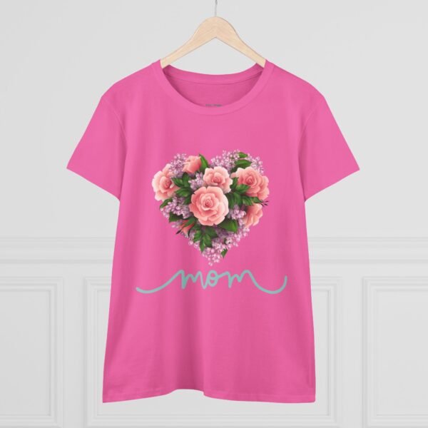 Mothers Day Floral Heart Women's Tee, Mom Shirt, Cotton Top, Gift for Her, Flower Graphic T-Shirt - Image 33
