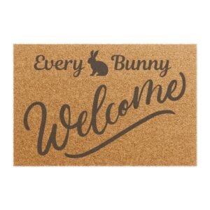 Doormat, Welcome Mat, Bunny Rug, Front Door Rug, Every Bunny Welcome Mat, Housewarming Gift, Entryway Decor, Outdoor Mat, Farmhouse Decor
