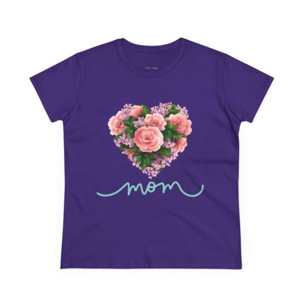 Mothers Day Floral Heart Women's Tee, Mom Shirt, Cotton Top, Gift for Her, Flower Graphic T-Shirt - Image 25