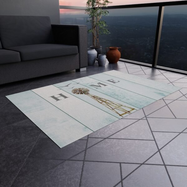 Windmill Farm Outdoor Rug Home Decor, Country Kitchen Mat, Farmhouse Entryway Rug, Rustic Barn Bedroom Carpet, Windmill Design Area Rug - Image 12